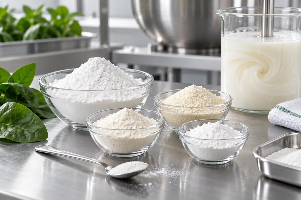 Functional food additives for stabilizing and emulsifying